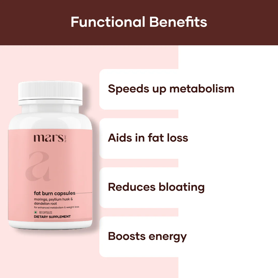 Mars BurnIt Capsules: Powered With Psyllium Husk, Moringa & Dandelion Root 4 Mars BurnIt Capsules: Powered With Psyllium Husk, Moringa & Dandelion Root