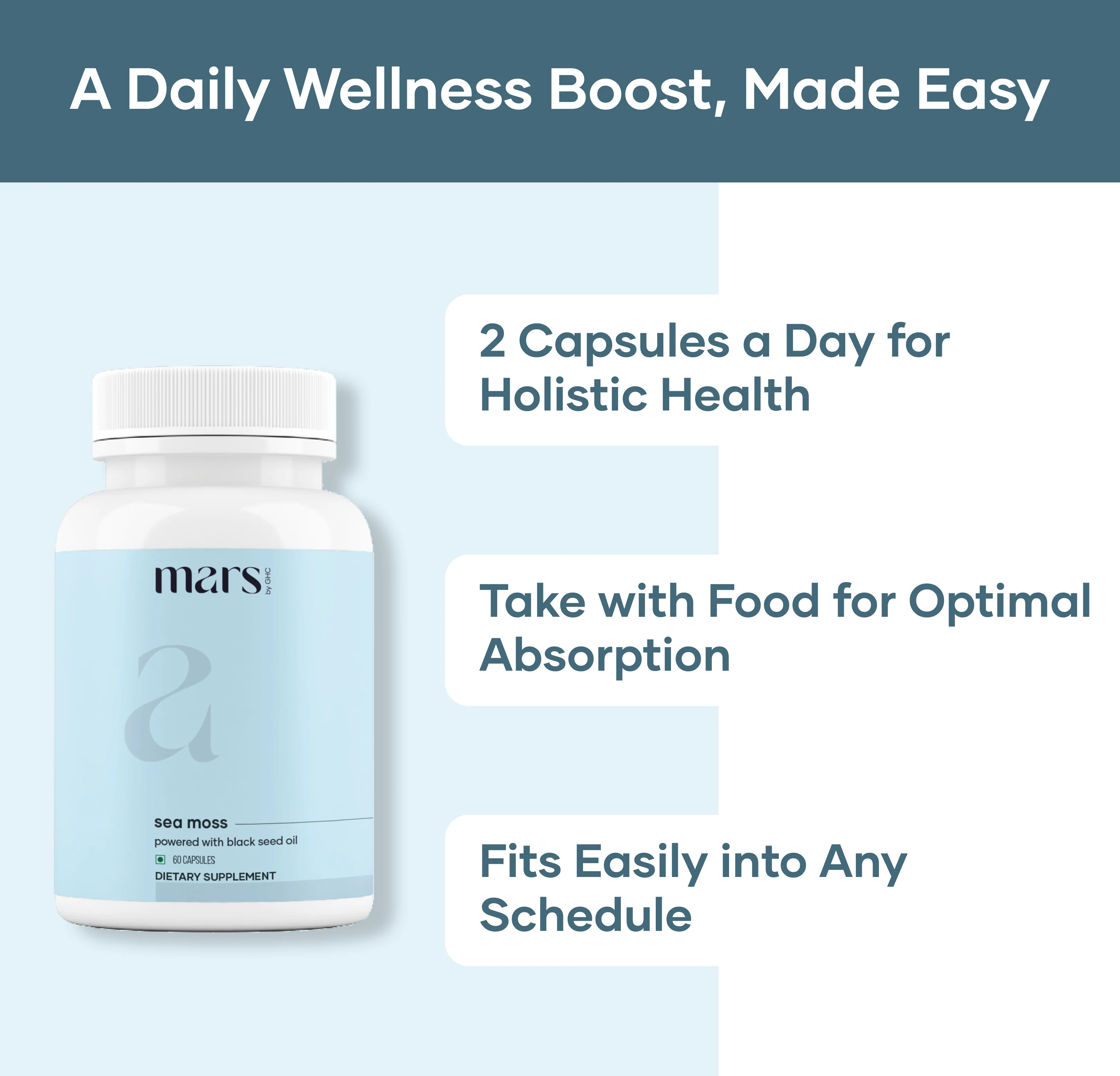 Mars Natural Sea Moss Caps: Powered with Ashwagandha, Black Seed, & Vitamin D3 3 Mars Natural Sea Moss Caps: Powered with Ashwagandha, Black Seed, & Vitamin D3