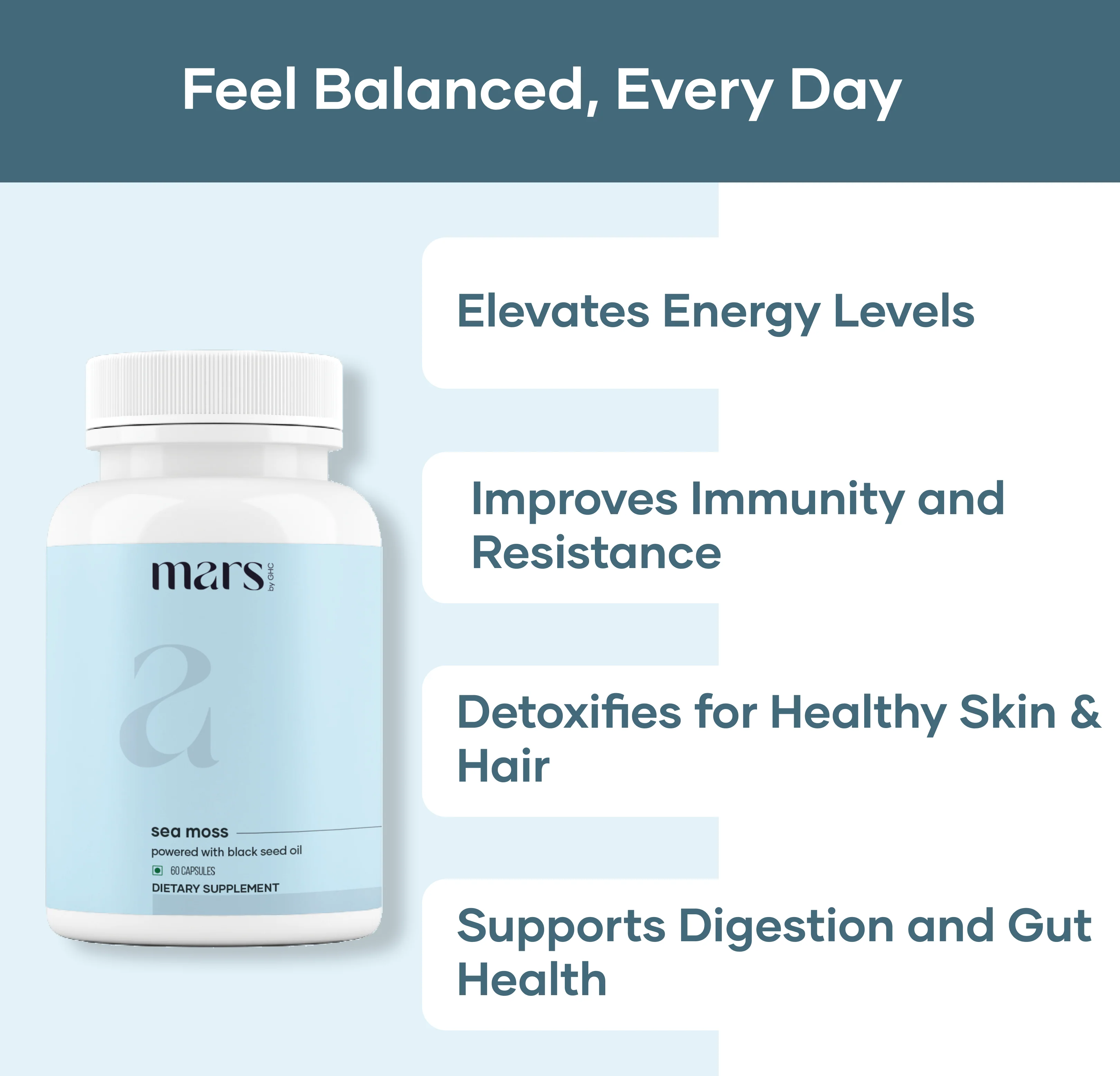 Mars Natural Sea Moss Caps: Powered with Ashwagandha, Black Seed, & Vitamin D3 4 Mars Natural Sea Moss Caps: Powered with Ashwagandha, Black Seed, & Vitamin D3