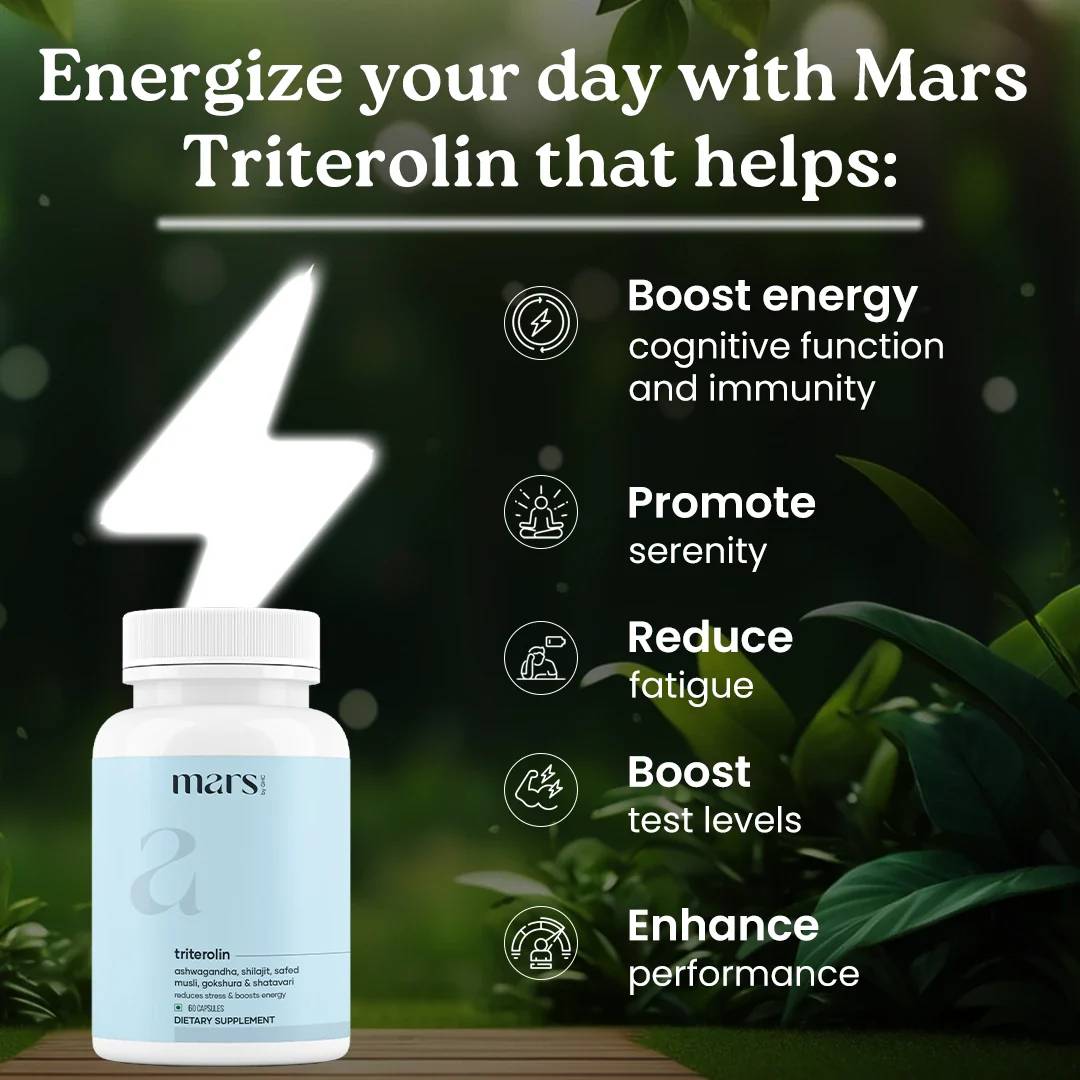 Mars Triterolin – Powered by Shilajit, Ashwagandha, Safed Musli, Gokshura 3 Mars Triterolin – Powered by Shilajit, Ashwagandha, Safed Musli, Gokshura