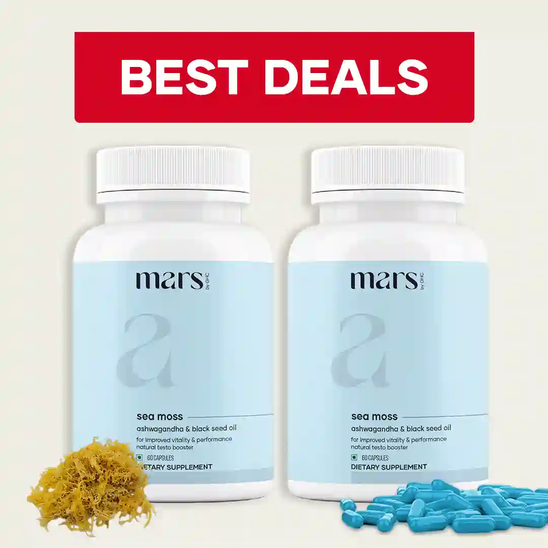 Mars Natural Sea Moss Caps: Powered with Ashwagandha, Black Seed, & Vitamin D3 43 Mars Natural Sea Moss Caps: Powered with Ashwagandha, Black Seed, & Vitamin D3