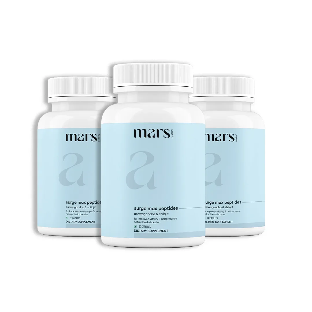 Mars Surge Max Testosterone Peptides: Powered With Performance Peptides, Ashwagandha & Shilajit 3 Mars Surge Max Testosterone Peptides: Powered With Performance Peptides, Ashwagandha & Shilajit