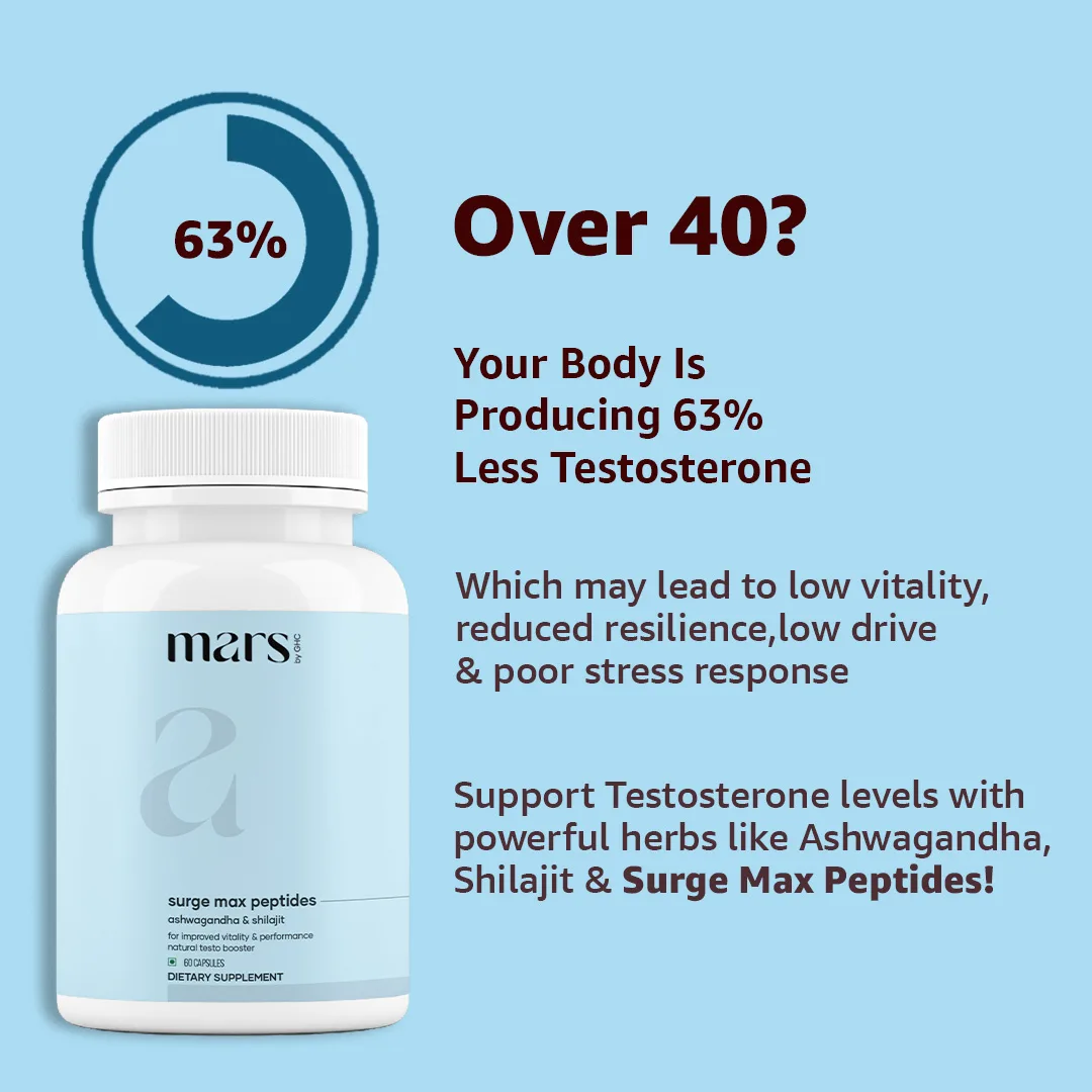 Mars Surge Max Testosterone Peptides: Powered With Performance Peptides, Ashwagandha & Shilajit 5 Mars Surge Max Testosterone Peptides: Powered With Performance Peptides, Ashwagandha & Shilajit