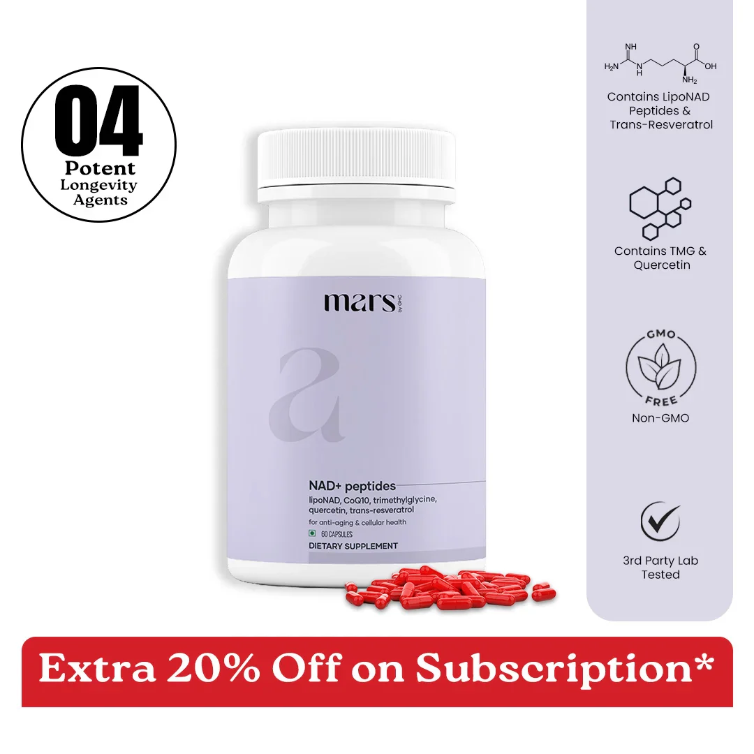 Mars NAD+ Peptides 1000MG with Liposomal NAD, Trans-Resveratrol, CoQ10 for Anti-Ageing, Skin Tightening & Cellular Repair 1 Mars NAD+ Peptides 1000MG with Liposomal NAD, Trans-Resveratrol, CoQ10 for Anti-Ageing, Skin Tightening & Cellular Repair