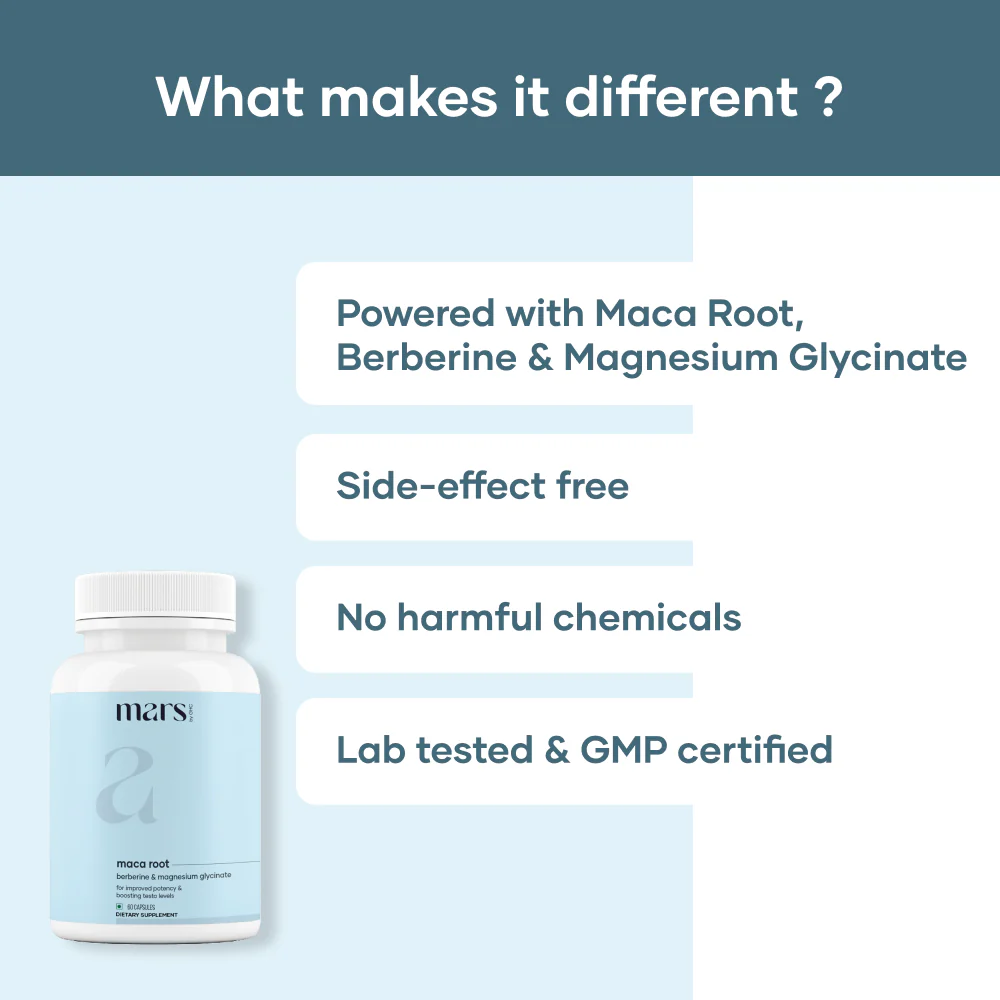 Mars Maca Root Caps (Ginseng): Powered With Magnesium & Berberine 6 Mars Maca Root Caps (Ginseng): Powered With Magnesium & Berberine
