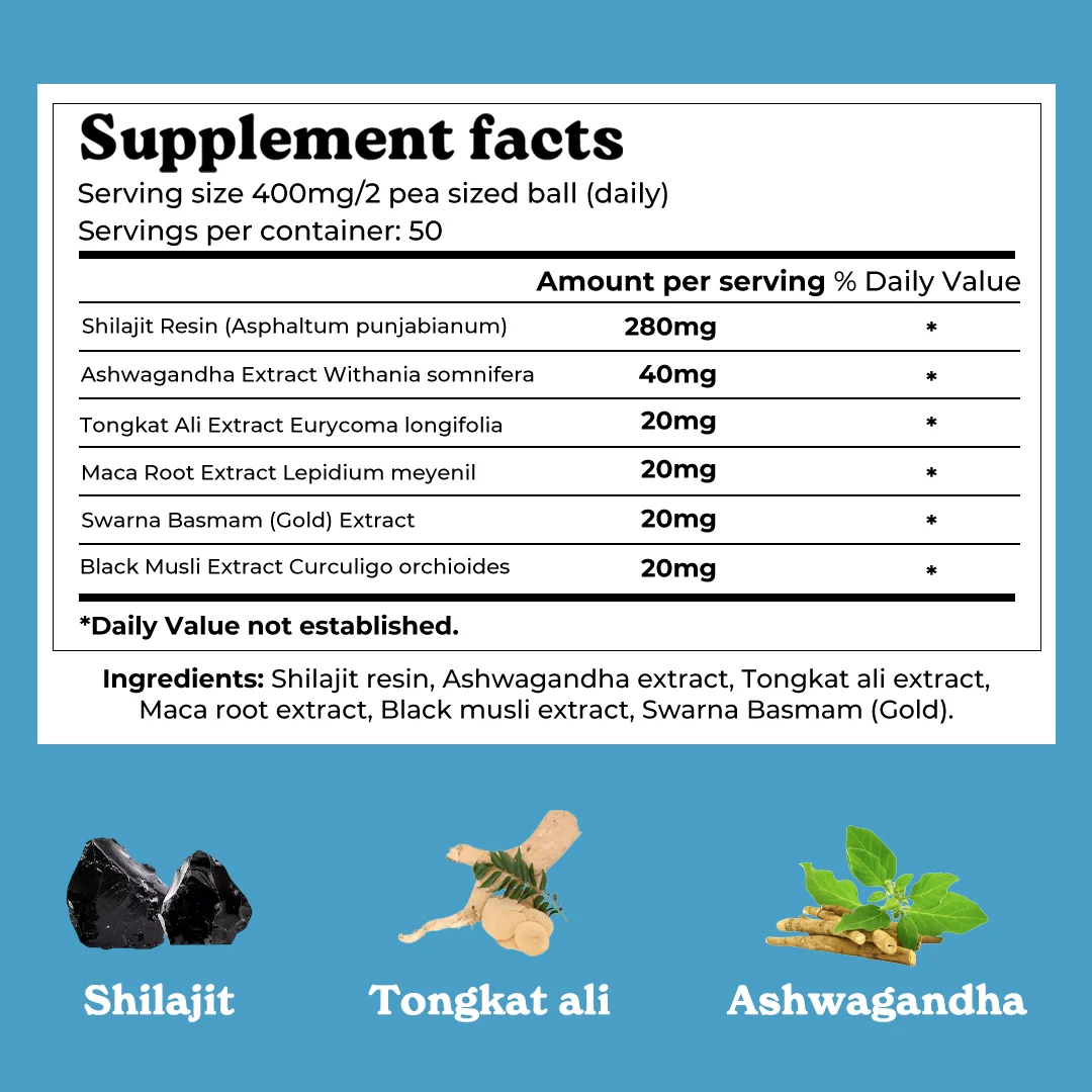 Mars Pure Himalayan Shilajit Resin with 75%+ Fulvic Acid - Natural Energy, Stamina & Vitality Support 8 Mars Pure Himalayan Shilajit Resin with 75%+ Fulvic Acid - Natural Energy, Stamina & Vitality Support