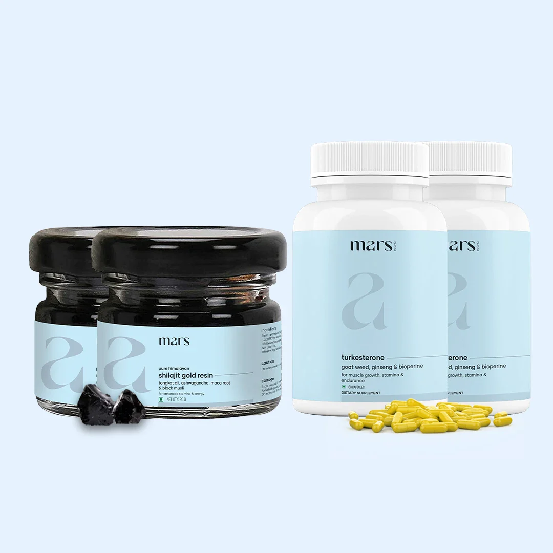 Mars Ultimate T-Levels Boost Combo - Powered by Shilajit Gold Resin & Turkesterone 10 Mars Ultimate T-Levels Boost Combo - Powered by Shilajit Gold Resin & Turkesterone