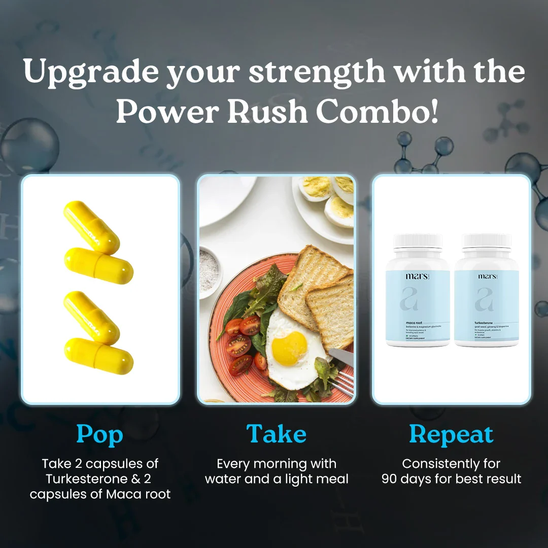Mars Power Rush Combo - Powered by Turkesterone & Maca Root 4 Mars Power Rush Combo - Powered by Turkesterone & Maca Root