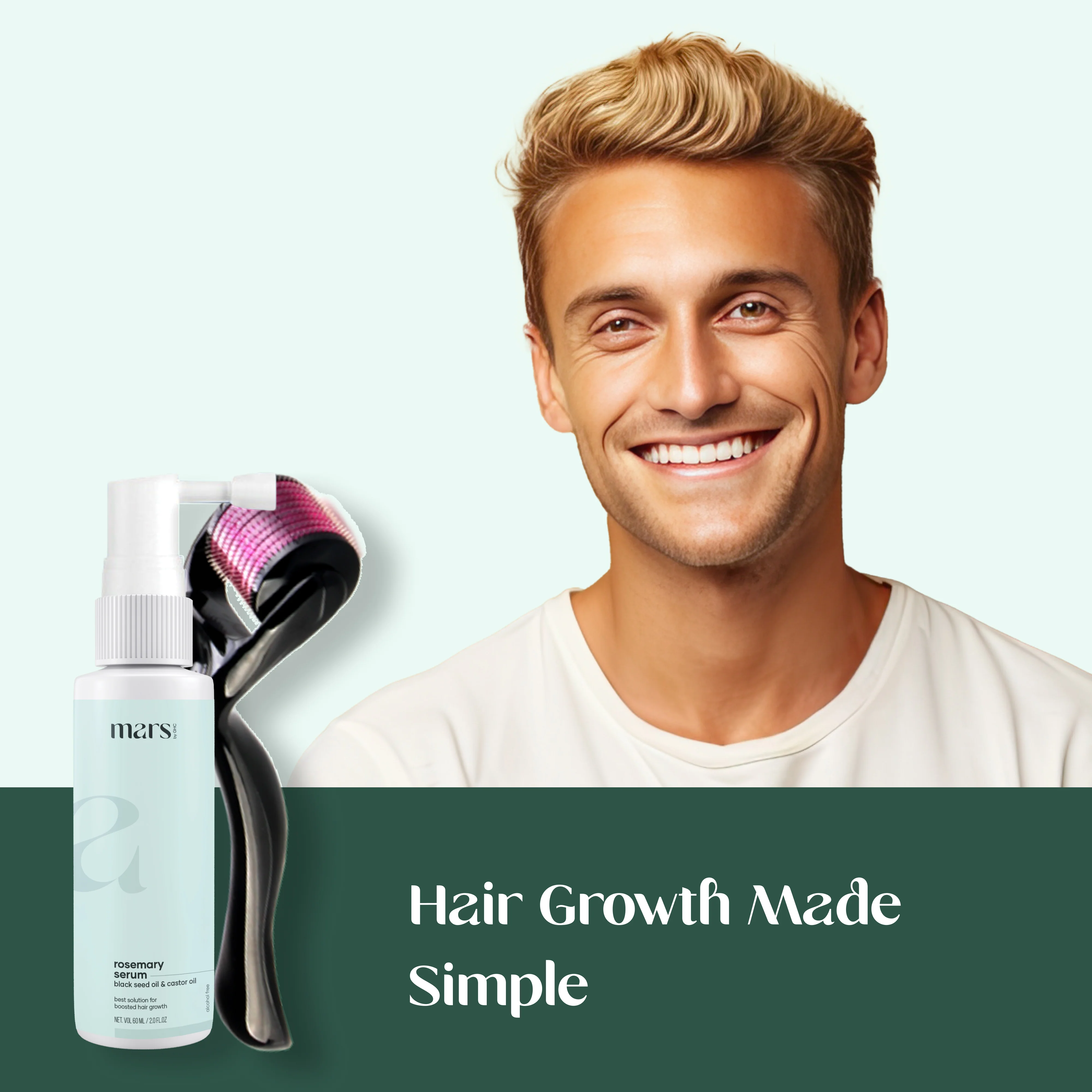 Hair Regrowth Kit : Derma Roller & Hair Serum Powered With Rosemary, Castor Oil, Redensyl & Black Seed Oil 5 Hair Regrowth Kit : Derma Roller & Hair Serum Powered With Rosemary, Castor Oil, Redensyl & Black Seed Oil