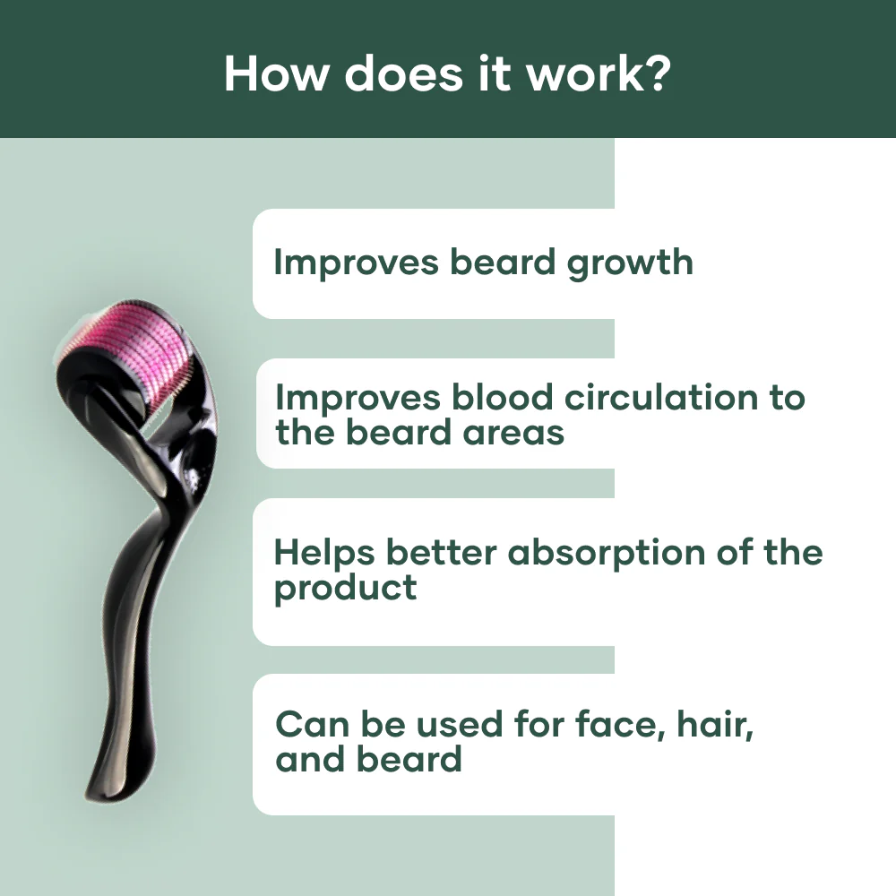 Derma Roller for beard (0.5 mm) | Derma Roller for beard growth | Beard Roller 3 Derma Roller for beard (0.5 mm) | Derma Roller for beard growth | Beard Roller