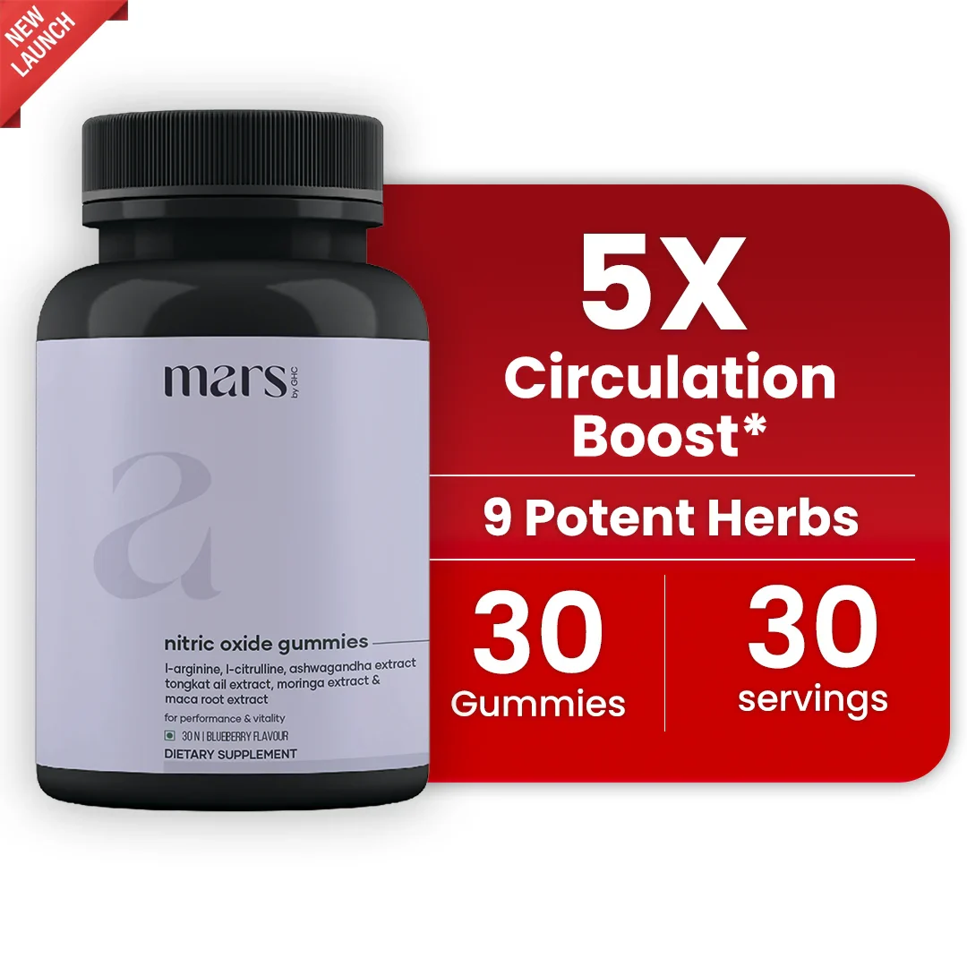 Nitric Oxide Gummies - Natural Energy, Blood Flow & Stamina Booster with Ashwagandha, Maca Extract, Tongkat Ali, Moringa, L-Arginine & L-Citrulline
