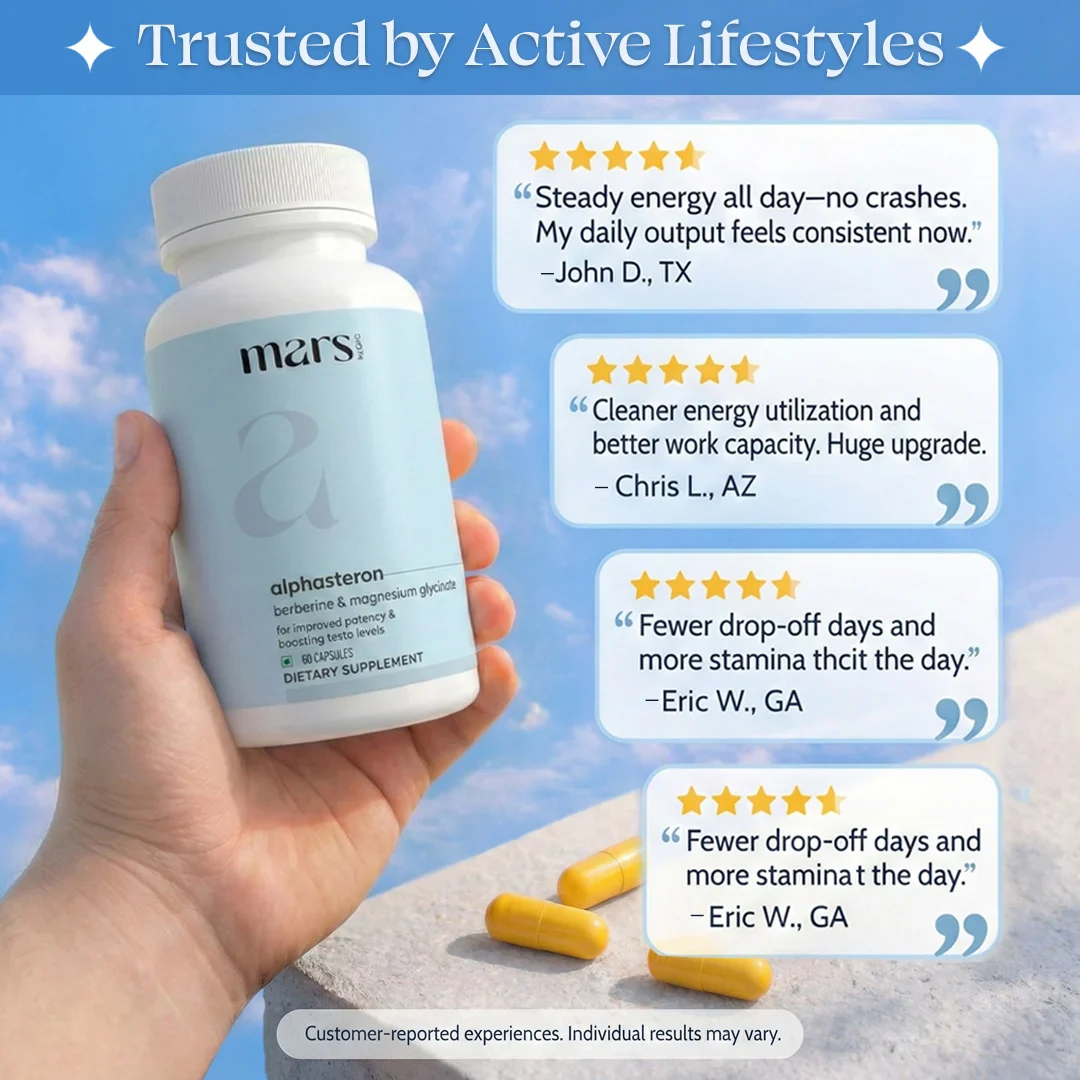AlphaSteron Capsules with Maca Root, Magnesium & Berberine : Vitality, Strength & Metabolic Support (60N) 11 AlphaSteron Capsules with Maca Root, Magnesium & Berberine : Vitality, Strength & Metabolic Support (60N)