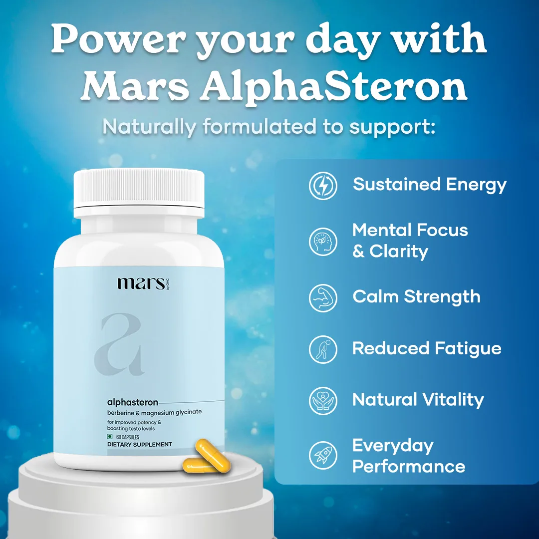 AlphaSteron Capsules with Maca Root, Magnesium & Berberine : Vitality, Strength & Metabolic Support (60N) 2 AlphaSteron Capsules with Maca Root, Magnesium & Berberine : Vitality, Strength & Metabolic Support (60N)