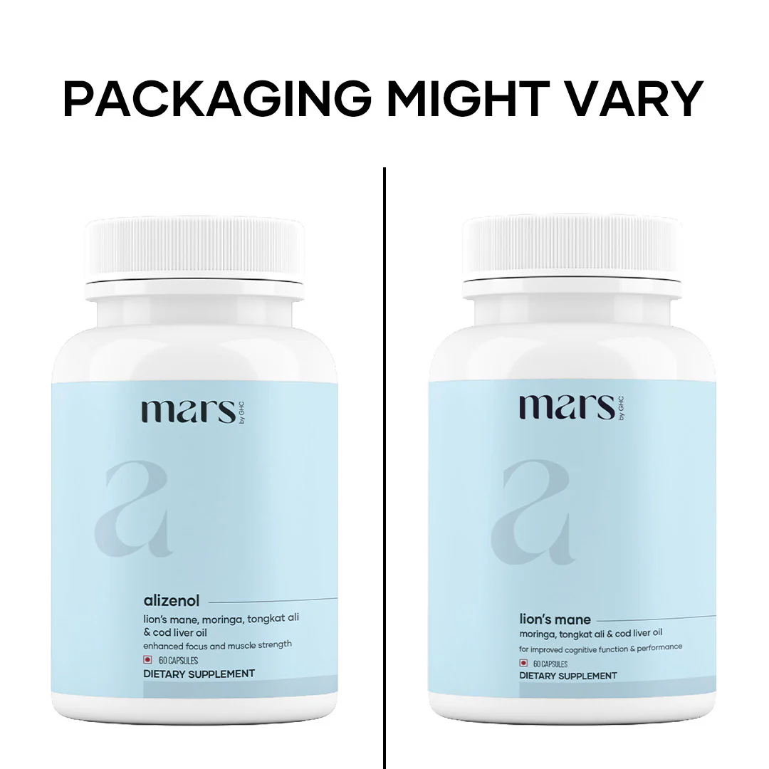 Mars Pure Lion's Mane Caps: Powered with Moringa, Tongkat Ali & Cod Liver Oil (60 N) 4 Mars Pure Lion's Mane Caps: Powered with Moringa, Tongkat Ali & Cod Liver Oil (60 N)