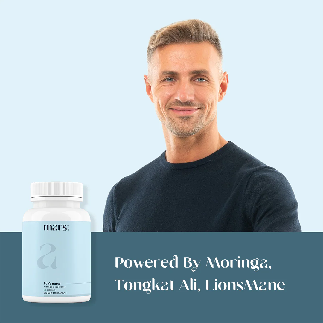 Mars Pure Lion's Mane Caps: Powered with Moringa, Tongkat Ali & Cod Liver Oil (60 N) 8 Mars Pure Lion's Mane Caps: Powered with Moringa, Tongkat Ali & Cod Liver Oil (60 N)