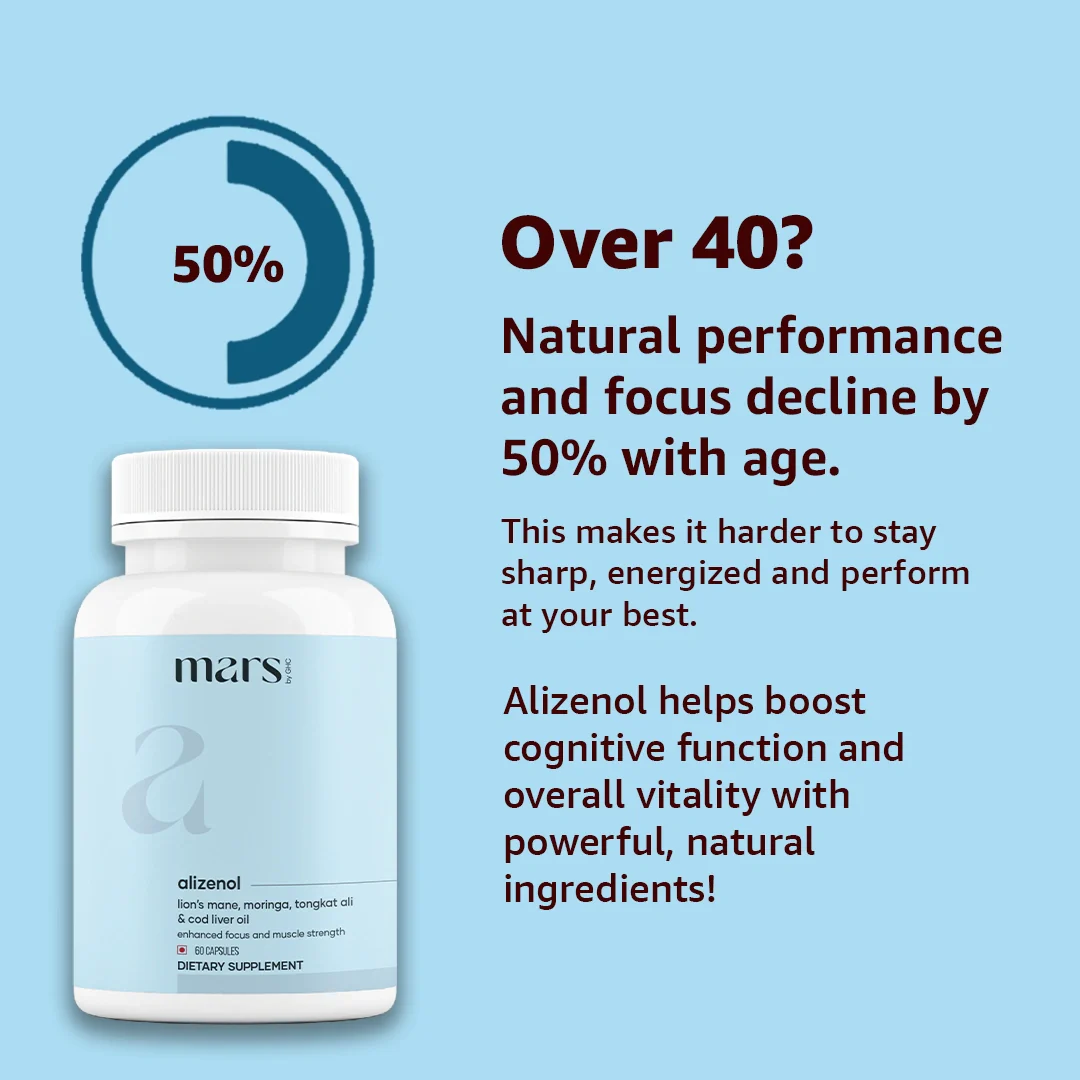 Mars Alizenol Capsules with Lion’s Mane, Tongkat Ali & Cod Liver Oil - Drive, Stamina & Testosterone Support 5 Mars Alizenol Capsules with Lion’s Mane, Tongkat Ali & Cod Liver Oil - Drive, Stamina & Testosterone Support
