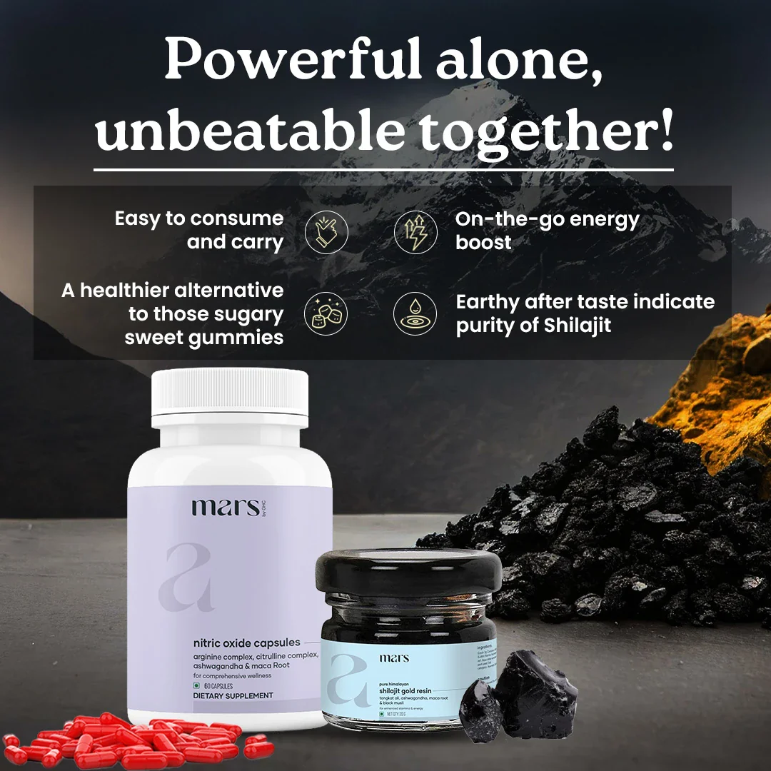 Mars Nitro Boost+ - Pure Himalayan Shilajit Gold Resin & Nitric Oxide Capsules 11 Mars Nitro Boost+ - Pure Himalayan Shilajit Gold Resin & Nitric Oxide Capsules