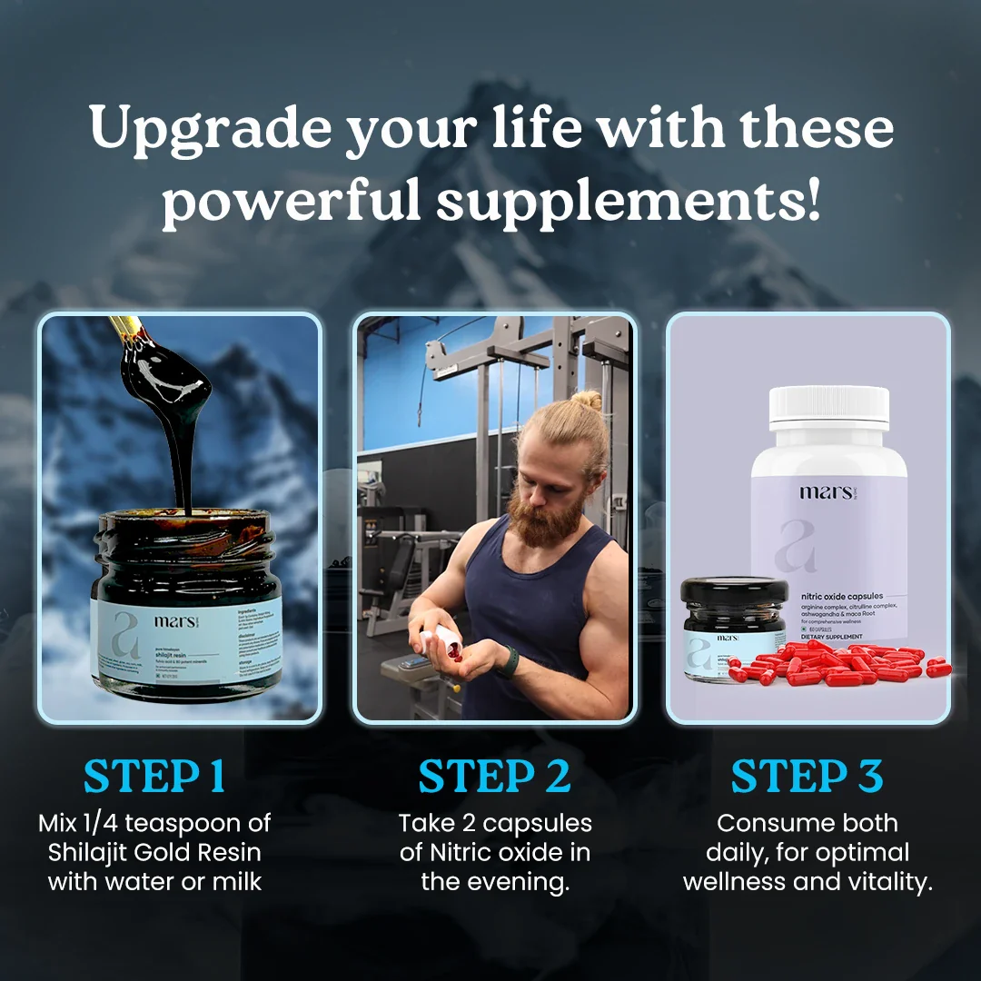 Mars Nitro Boost+ - Pure Himalayan Shilajit Gold Resin & Nitric Oxide Capsules 8 Mars Nitro Boost+ - Pure Himalayan Shilajit Gold Resin & Nitric Oxide Capsules
