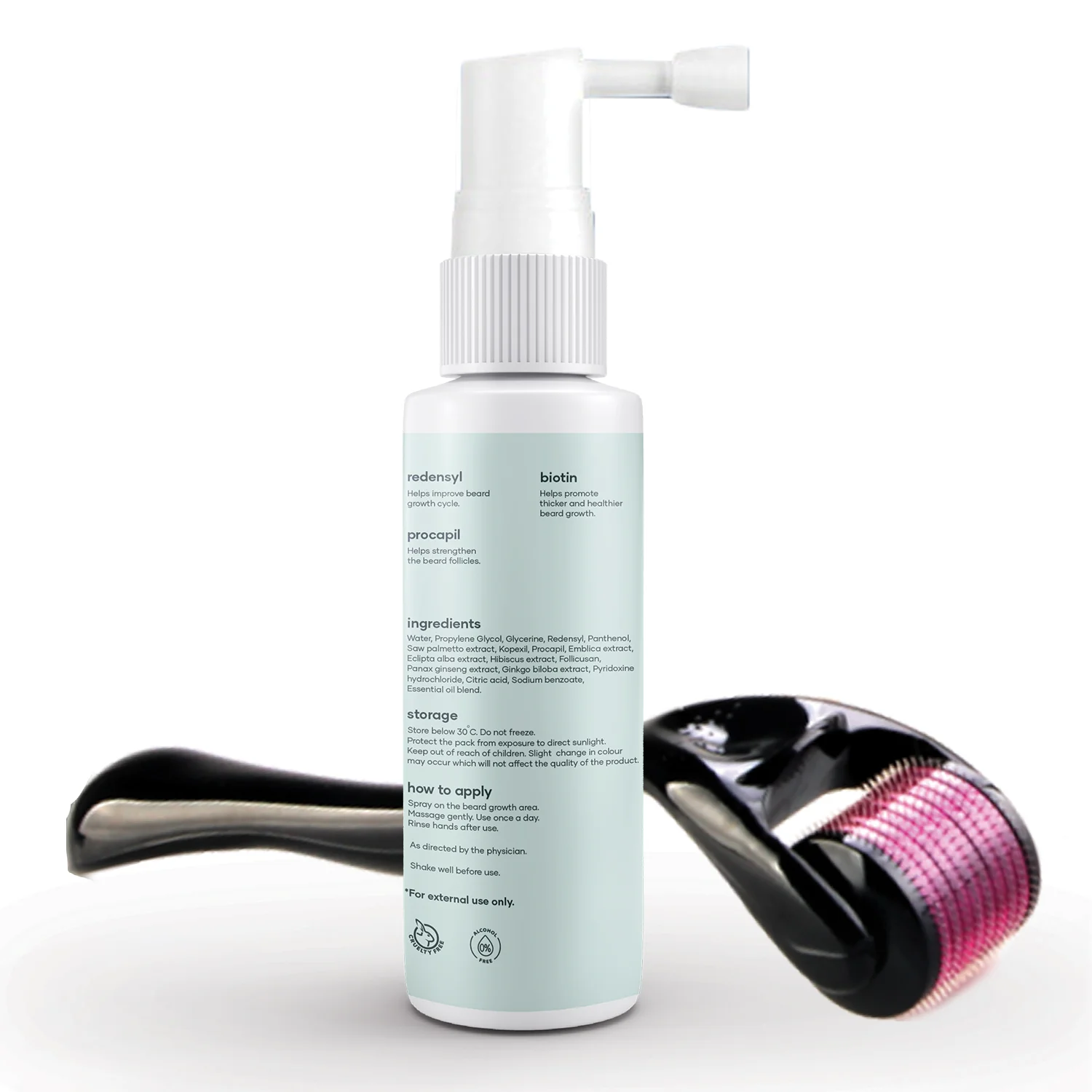 Beard growth kit (Beard Vitalizer & Derma Roller) 2 Beard growth kit (Beard Vitalizer & Derma Roller)