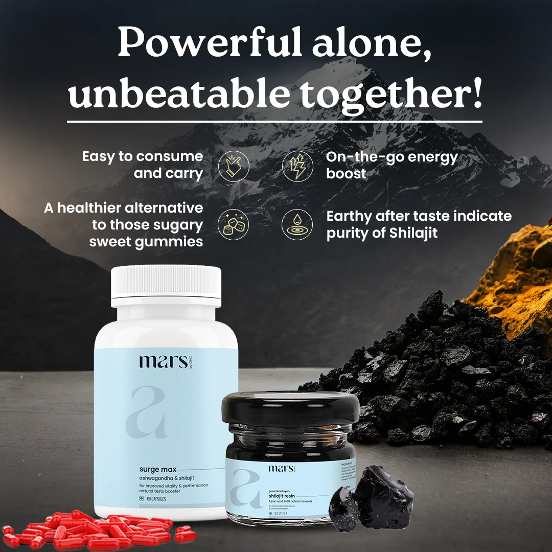 Performance Combo: Powered by Pure Himalayan Shilajit Resin & Natural Ashwagandha Capsules 11 Performance Combo: Powered by Pure Himalayan Shilajit Resin & Natural Ashwagandha Capsules