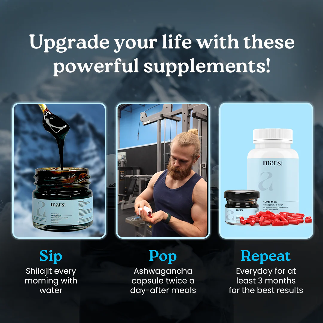 Performance Combo: Powered by Pure Himalayan Shilajit Resin & Natural Ashwagandha Capsules 8 Performance Combo: Powered by Pure Himalayan Shilajit Resin & Natural Ashwagandha Capsules