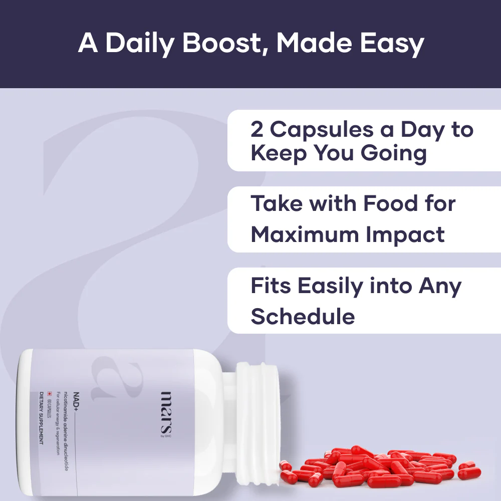 Mars NAD+ Capsules with NR & Vitamin B3 – Cellular Energy, Brain Health & Resilience Support (60N) 5 Mars NAD+ Capsules with NR & Vitamin B3 – Cellular Energy, Brain Health & Resilience Support (60N)