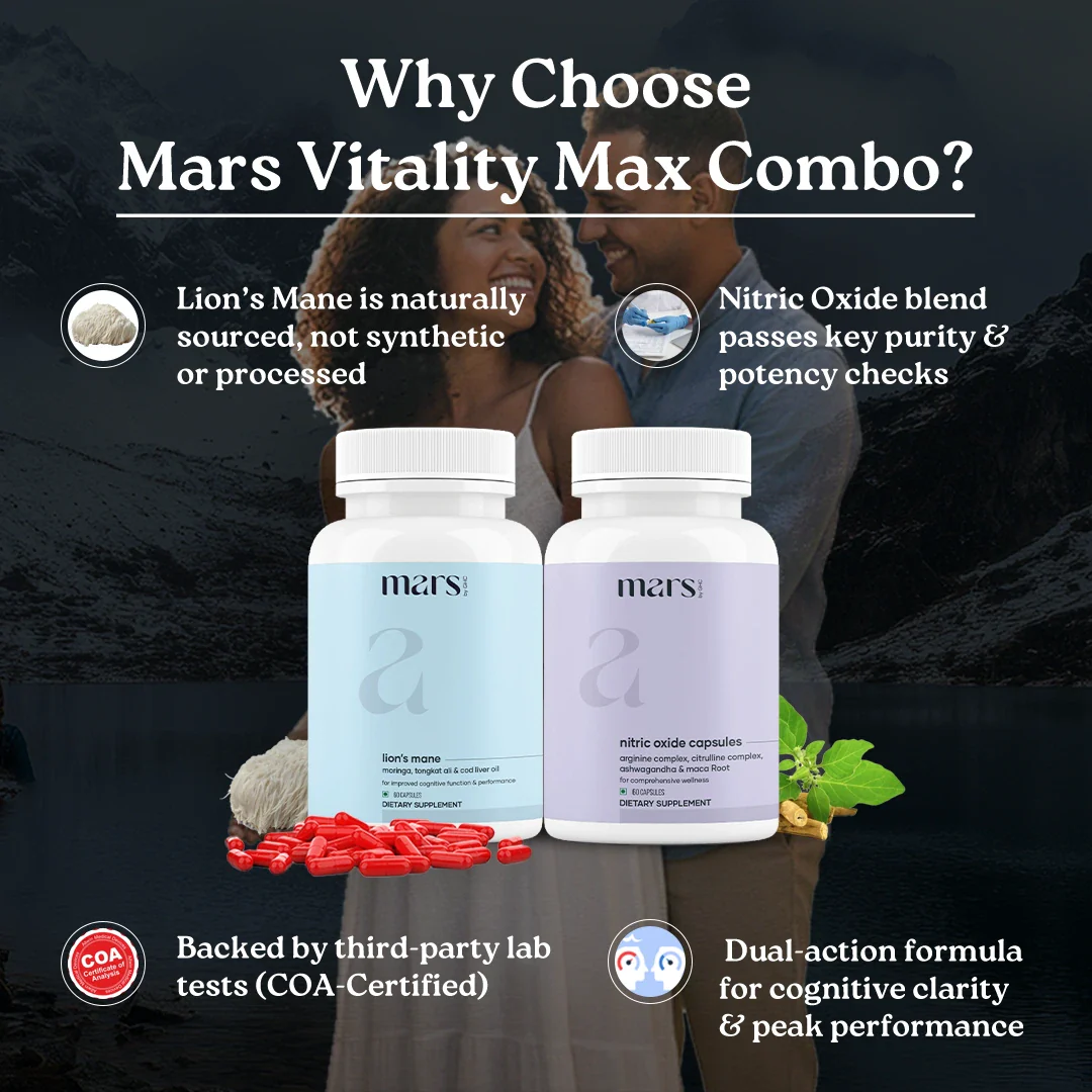 Mars Vitality Max: A Potent Combo for Stamina & Performance that Men Trust and Partners Notice. 5 Mars Vitality Max: A Potent Combo for Stamina & Performance that Men Trust and Partners Notice.
