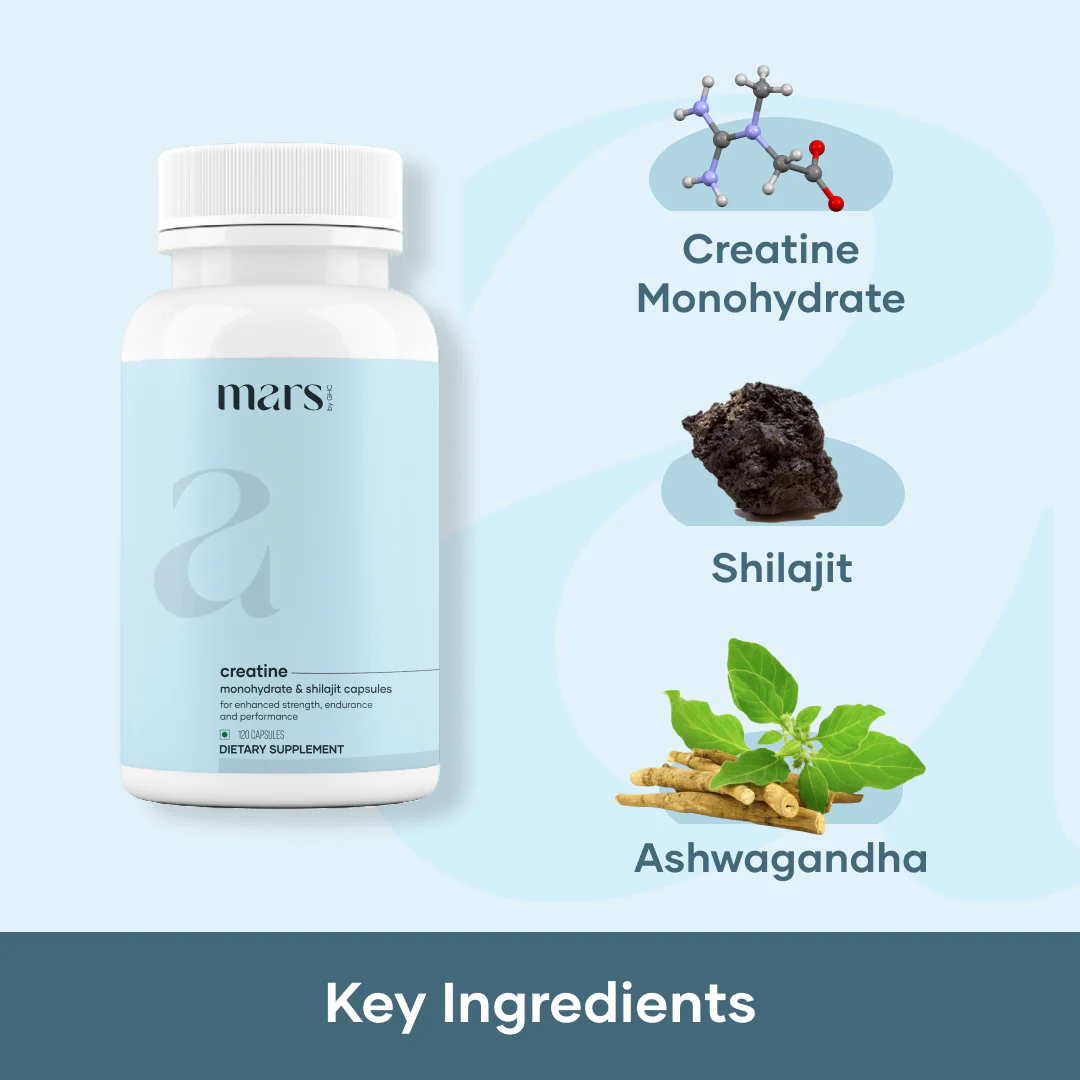 Mars Strength & Stamina Combo: Lion's Mane Caps, Pure Himalayan Shilajit Resin & Micronized Creatine Monohydrate Caps 3 Mars Strength & Stamina Combo: Lion's Mane Caps, Pure Himalayan Shilajit Resin & Micronized Creatine Monohydrate Caps