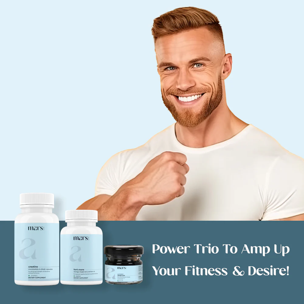 Mars Strength & Stamina Combo: Lion's Mane Caps, Pure Himalayan Shilajit Resin & Micronized Creatine Monohydrate Caps 8 Mars Strength & Stamina Combo: Lion's Mane Caps, Pure Himalayan Shilajit Resin & Micronized Creatine Monohydrate Caps