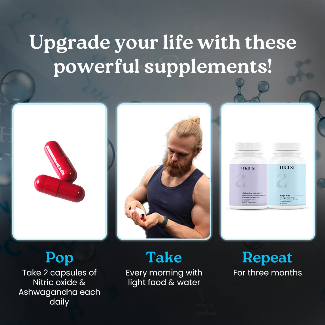 Growth Max Combo: Powered by Nitric Oxide & Pure Ashwagandha Capsules 4 Growth Max Combo: Powered by Nitric Oxide & Pure Ashwagandha Capsules