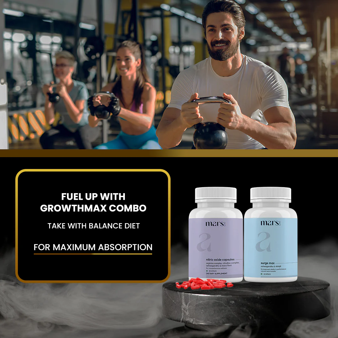 Growth Max Combo: Powered by Nitric Oxide & Pure Ashwagandha Capsules 7 Growth Max Combo: Powered by Nitric Oxide & Pure Ashwagandha Capsules