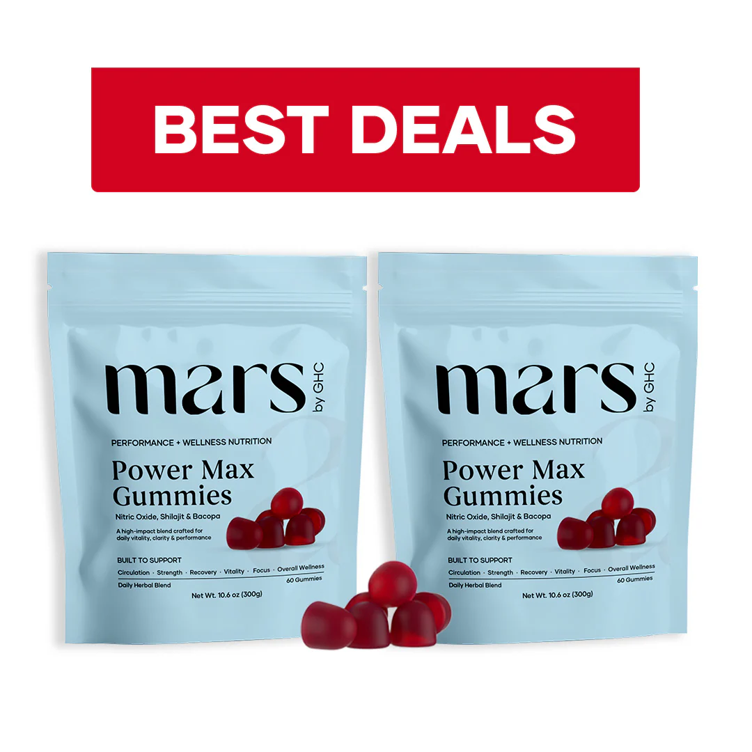 Mars Power Max Gummies: Powered by Nitric Oxide, Shilajit Gold, & Bacopa Monnieri 10 Mars Power Max Gummies: Powered by Nitric Oxide, Shilajit Gold, & Bacopa Monnieri