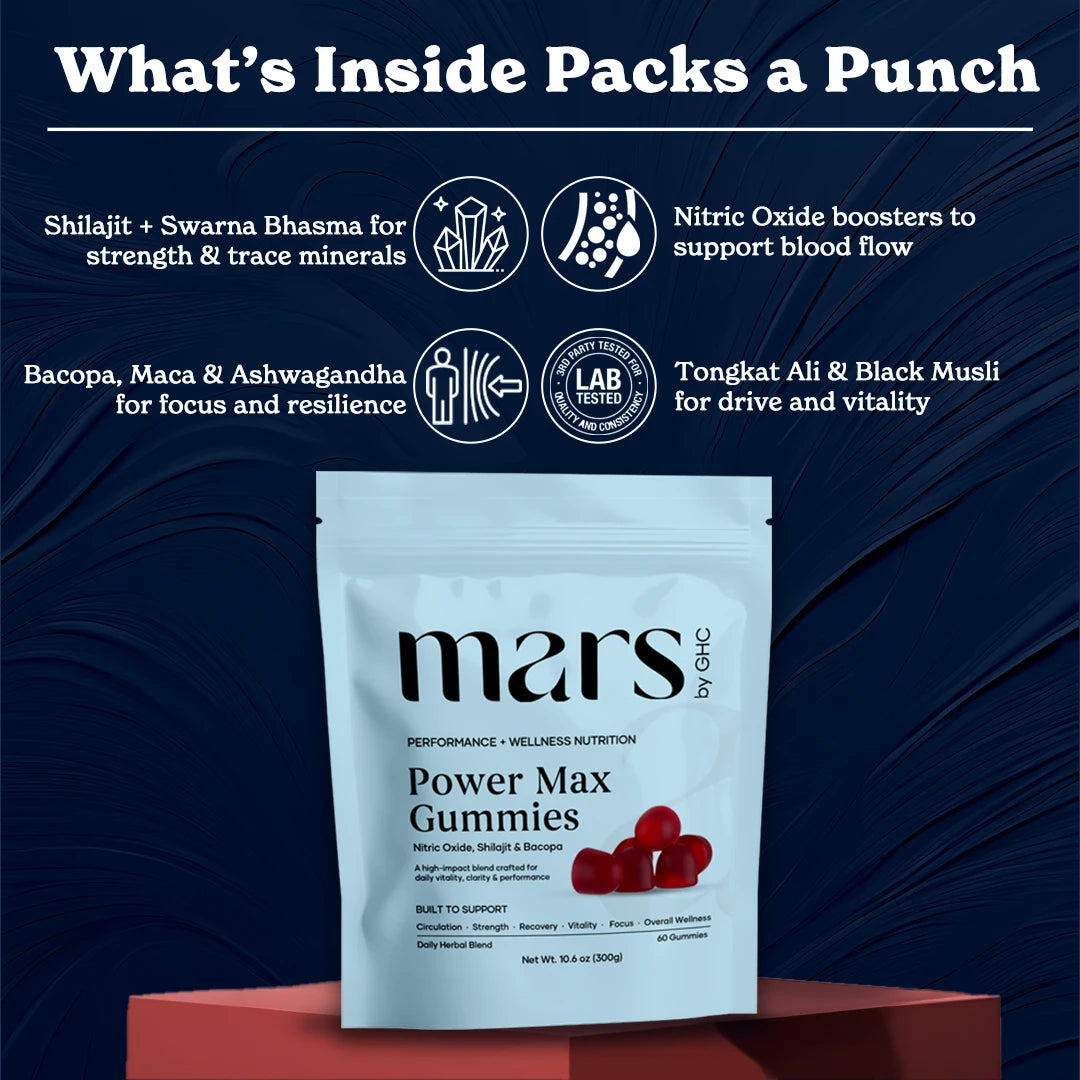 Mars Power Max Gummies: Powered by Nitric Oxide, Shilajit Gold, & Bacopa Monnieri 2 Mars Power Max Gummies: Powered by Nitric Oxide, Shilajit Gold, & Bacopa Monnieri