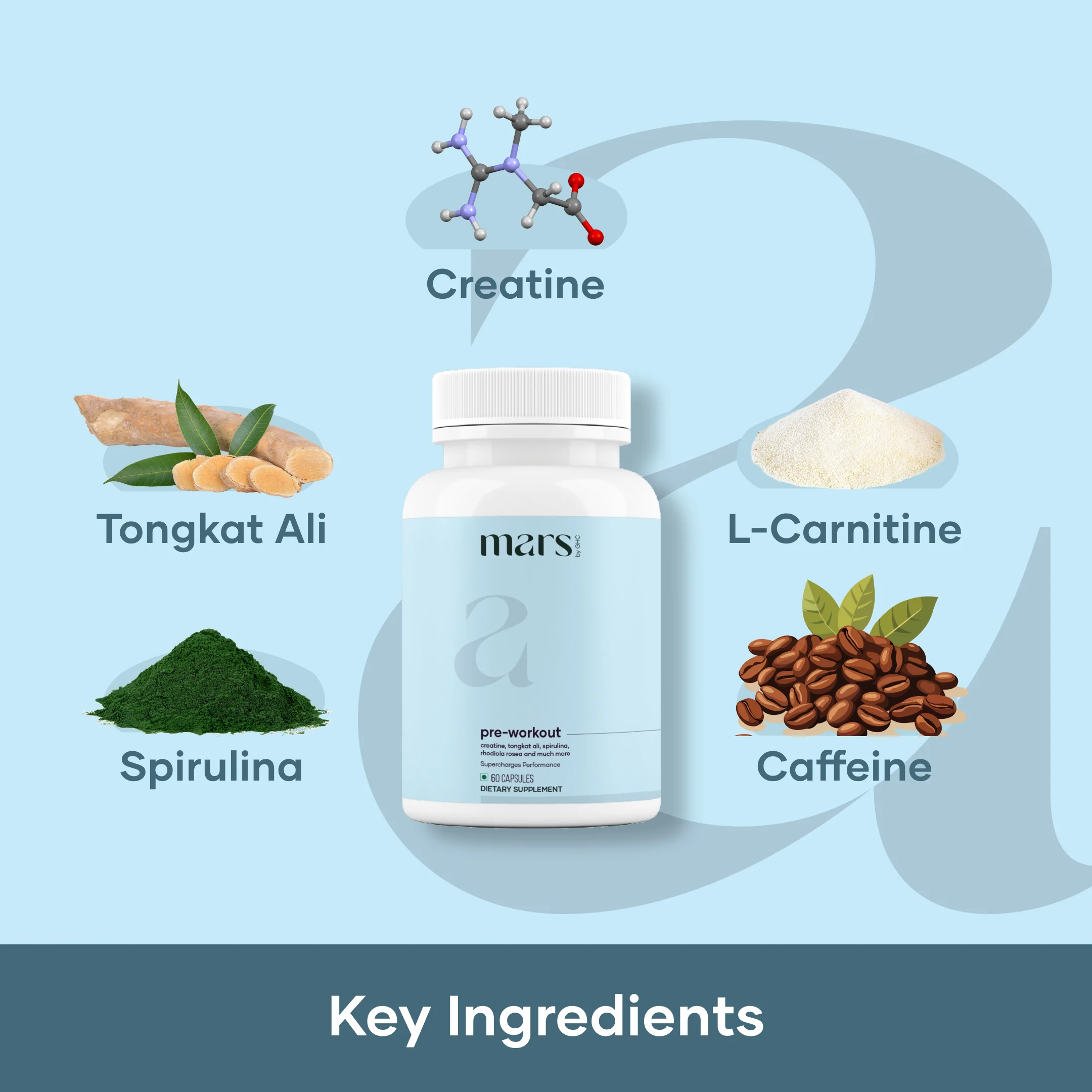 Mars Pre-Workout Capsules : Powered With Creatine & Spirulina 2 Mars Pre-Workout Capsules : Powered With Creatine & Spirulina