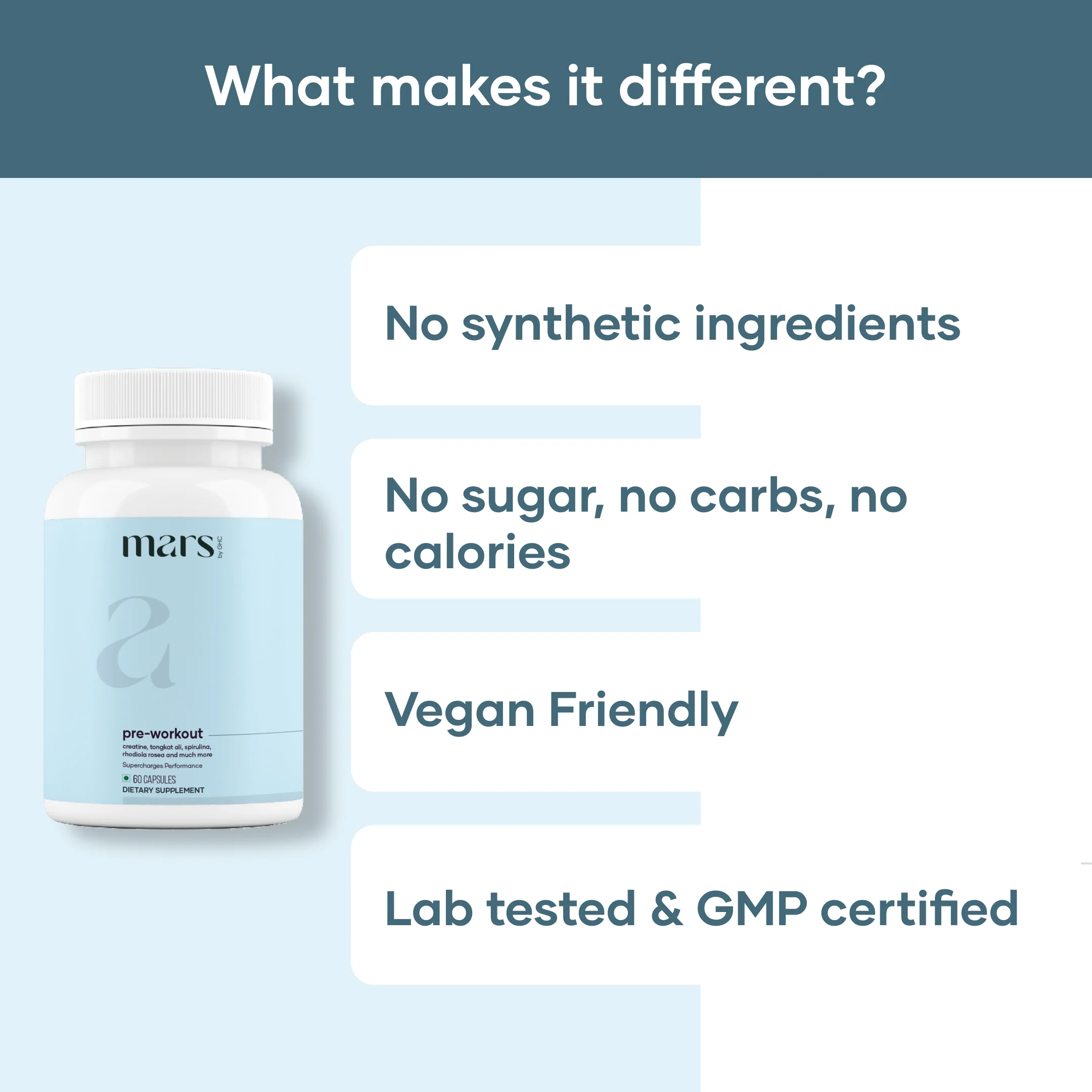Mars Pre-Workout Capsules : Powered With Creatine & Spirulina 4 Mars Pre-Workout Capsules : Powered With Creatine & Spirulina