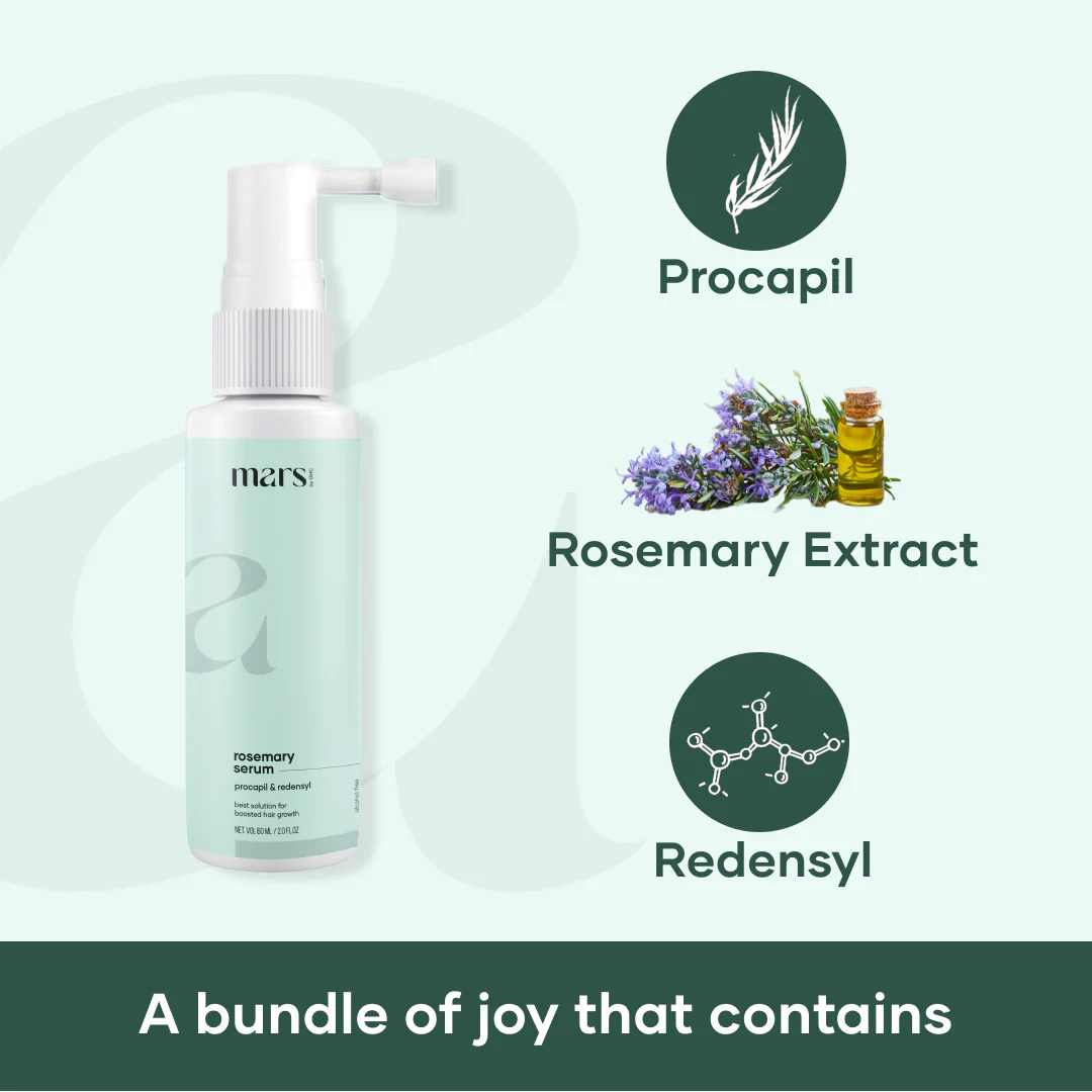 Mars Rosemary Hair Growth Serum - Powered with Redensyl & Procapil 2 Mars Rosemary Hair Growth Serum - Powered with Redensyl & Procapil