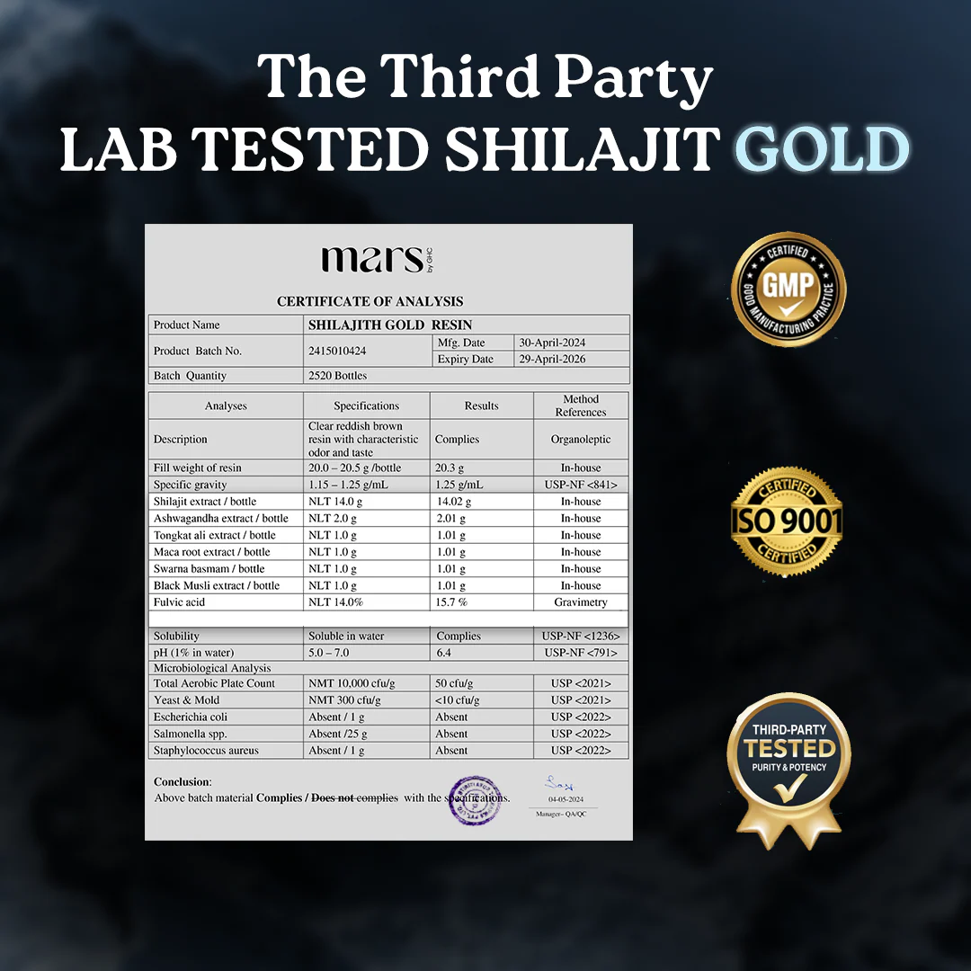 Mars Pure Himalayan Shilajit Gold Resin - For Better Stamina, T-Levels, & Bedroom Performance 5 Mars Pure Himalayan Shilajit Gold Resin - For Better Stamina, T-Levels, & Bedroom Performance