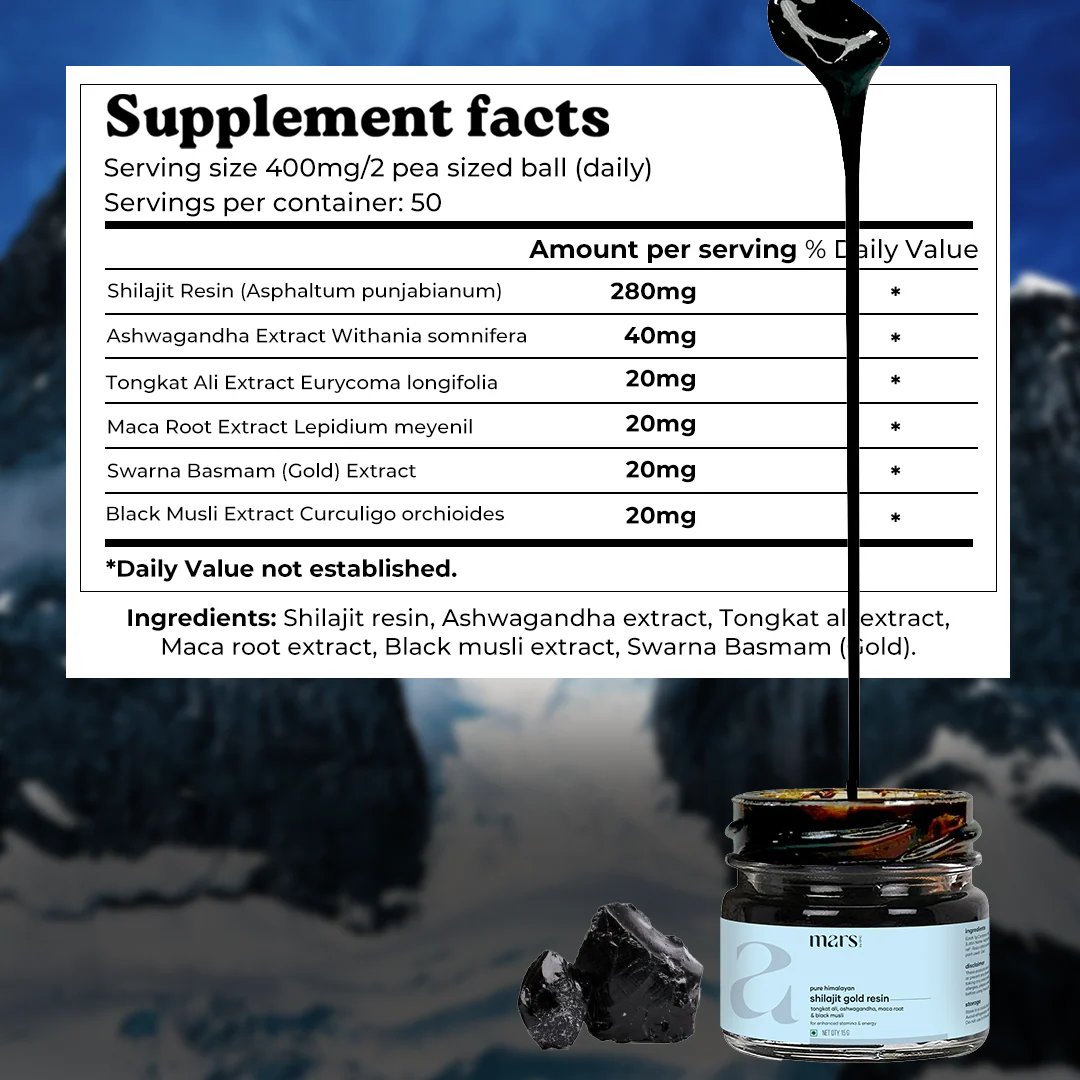 Mars Pure Himalayan Shilajit Gold Resin - For Better Stamina, T-Levels, & Bedroom Performance 6 Mars Pure Himalayan Shilajit Gold Resin - For Better Stamina, T-Levels, & Bedroom Performance