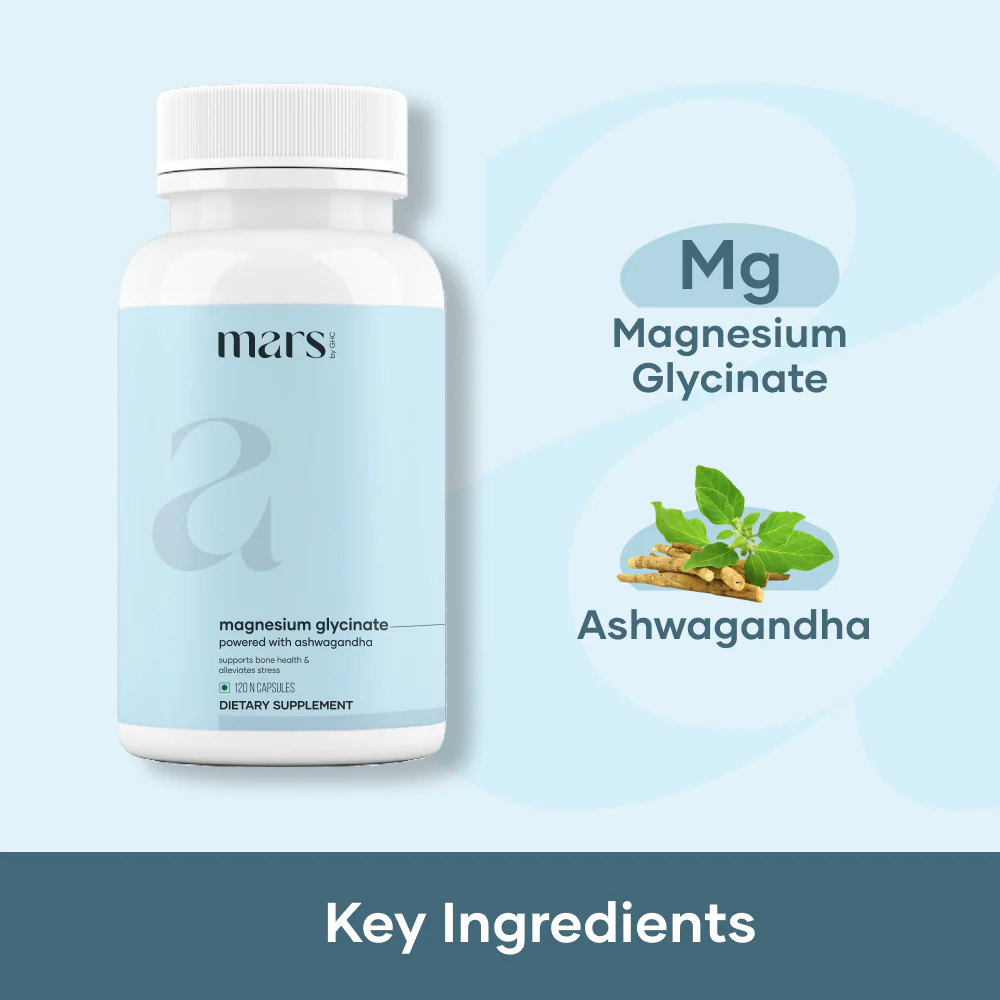 Magnesium Glycinate Capsules: Powered with Ashwagandha (120 N) 2 Magnesium Glycinate Capsules: Powered with Ashwagandha (120 N)