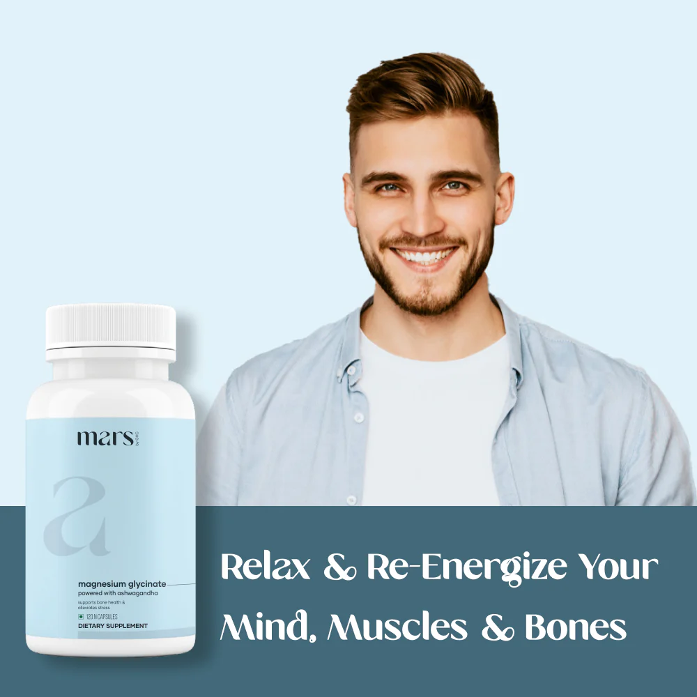 Magnesium Glycinate Capsules: Powered with Ashwagandha (120 N) 6 Magnesium Glycinate Capsules: Powered with Ashwagandha (120 N)