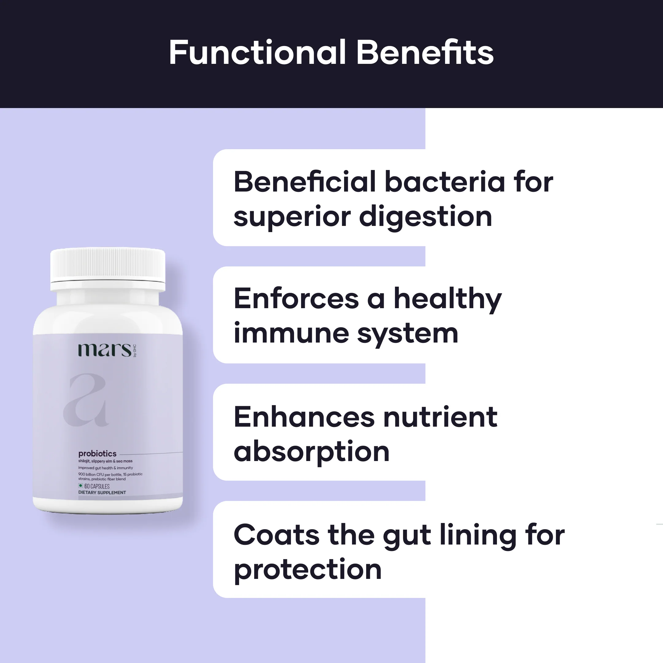 Mars Probiotics for Men: Powered with Shilajit, Sea Moss & Slippery Elm 3 Mars Probiotics for Men: Powered with Shilajit, Sea Moss & Slippery Elm
