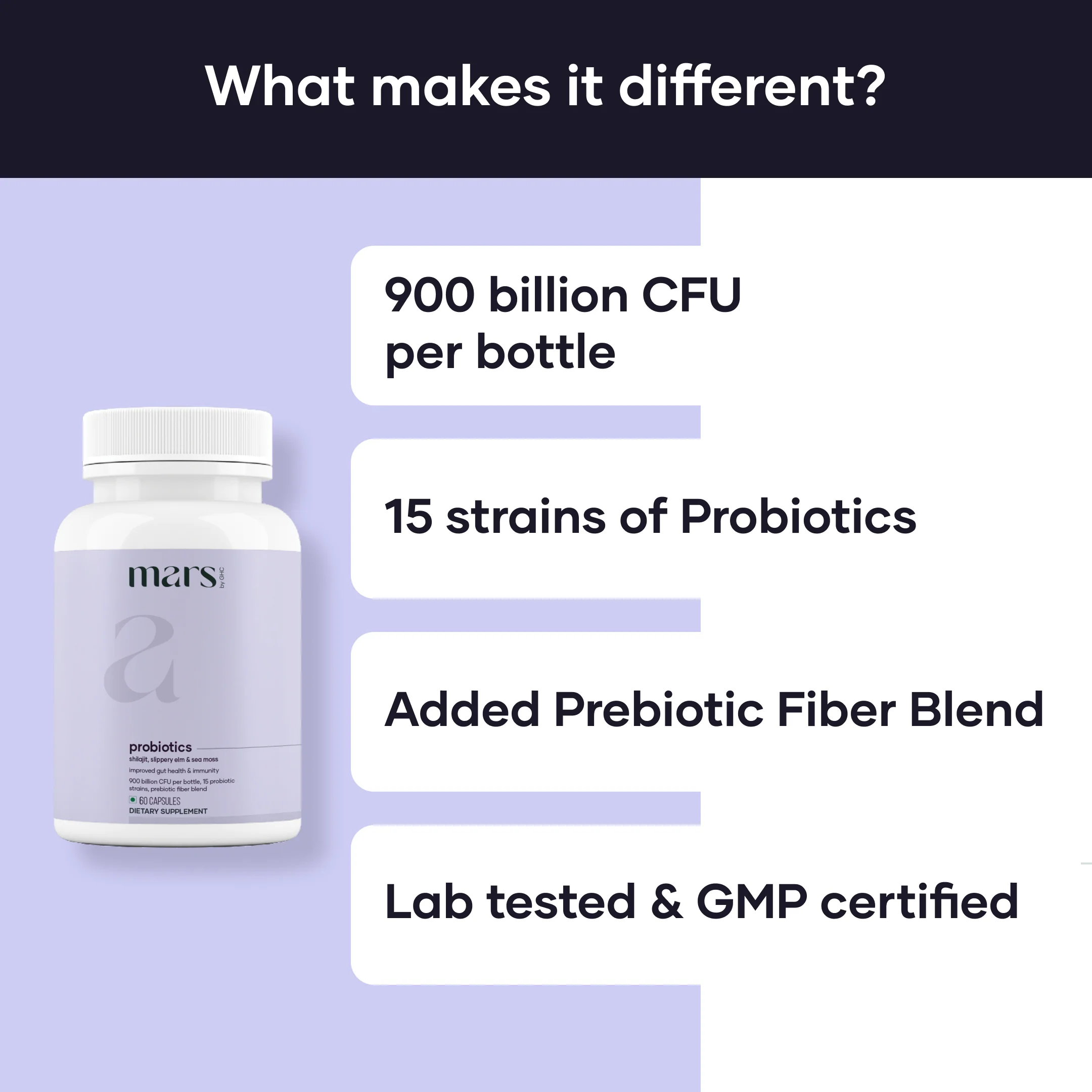 Mars Probiotics for Men: Powered with Shilajit, Sea Moss & Slippery Elm 4 Mars Probiotics for Men: Powered with Shilajit, Sea Moss & Slippery Elm