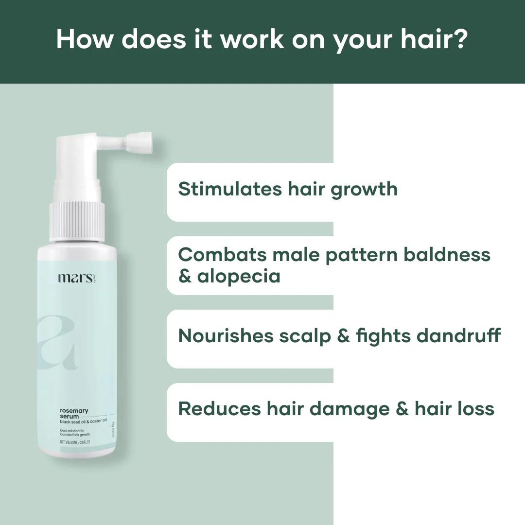 Mars Hair Growth Serum: Powered with Black Seed Oil, Rosemary, and Castor Oil 3 Mars Hair Growth Serum: Powered with Black Seed Oil, Rosemary, and Castor Oil