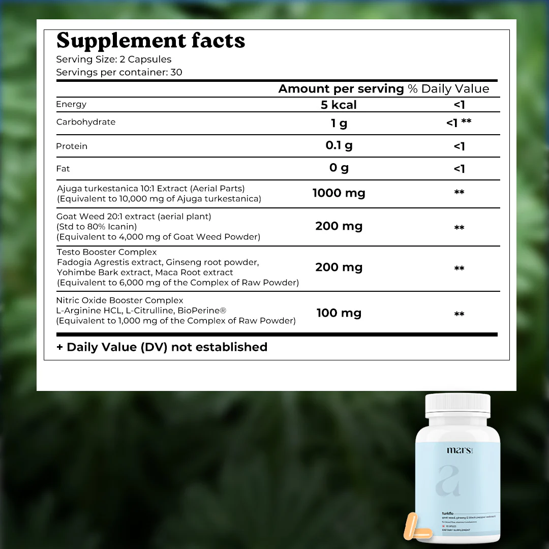 Mars TurkFlo: A Natural T-Level Booster For Better Blood Flow, Energy & Bedroom Game 6 Mars TurkFlo: A Natural T-Level Booster For Better Blood Flow, Energy & Bedroom Game